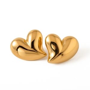 Gold Heart Earrings